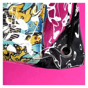 Sacs fourre-tout à cordon personnalisés avec doublure en nylon pour activités promotionnelles - Product Image 3