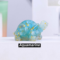 Meditación cristal natural piedras curativas aguamarina chips grava obra de arte hecha a mano cuarzo rosa tortuga regalos de navidad