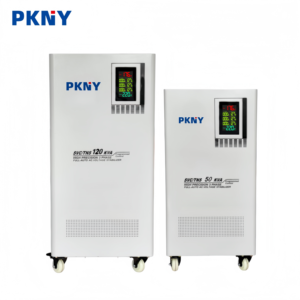 Stabilisateur de <span class=keywords><strong>tension</strong></span> automatique industriel à servomoteur AVR 380V 400V Triphasé Cuivre SVC CA Certifié CE avec écran LCD <span class=keywords><strong>Haute</strong></span> Performance - Product Image 1
