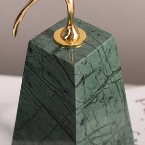 Modern Minimalist Brass <b>Marble</b> Bird <b>Tree</b> Ornament 2Pcs Living Room Home Decor - Product Image 4
