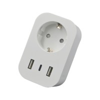 Zócalo de tira de Alimentación inteligente de 230V 16A, diseño exuberante, adaptador de UE de 2 bandas con 2 salidas USB y Wifi, enchufe eléctrico de 230V 16A