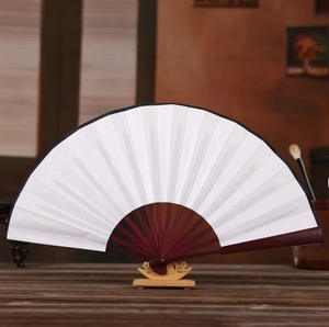 Abanicos de Mano Plegables de Tela y Bambú de Estilo Tradicional para Festivales, Personalizados con Temática Musical de Libélula para el Año Nuevo Chino - Product Image 4