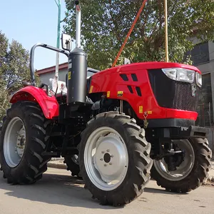 热卖中国农用轮式拖拉机价格QLN-704 4WD农用拖拉机农用70HP带装载机和反铲挖土机的农用拖拉机在秘鲁