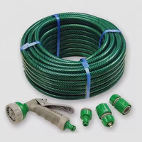 Manguera de Jardín de PVC Resistente a Alta Presión, 1/2'' 3/4'', 20m 25m 30m, Manguera de PVC Suave Personalizada con Pistola de Riego