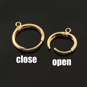 ठीक वास्तविक 14k सोने से भरी हुई महिलाओं के लिए आभूषण परिवारीर हूप इयररिंग्स के लिए 925 चांदी की बालियां - Product Image 6