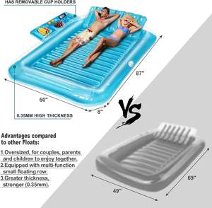 Summer Water <strong>Inflatable</strong> <strong>Pool</strong> <strong>Float</strong> Toys <strong>Inflatable</strong> Floating Bed for Water Entertainment <strong>Inflatable</strong> <strong>Pool</strong> Bed - Product Image 4