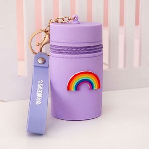 Monedero de Cuero para Mujer, Estilo Moderno, Mini, con Cierre, Redondo, Personalizado, de Lujo, con Llavero - Product Image 6