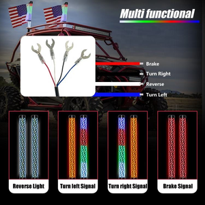 Nuova Luce a Frusta COB da 1/<span class=keywords><strong>2</strong></span>/3FT, Luce a Frusta RGB da <span class=keywords><strong>2</strong></span>,<span class=keywords><strong>2</strong></span> Pollici con Funzione di Indicatore di Direzione per Polaris RZR Can-Am Maverick X3 - Product Image 5