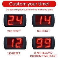 Cronómetro Portátil Digital de 5 Pulgadas para Cancha de Baloncesto, Temporizador de Tiro de 24 Segundos, Contador de Cuenta Regresiva Personalizable de 0 a 99 Segundos