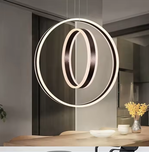Zeal Lighting nordic modern Restaurant Acrylic circle chandelier ring pendant <b>light</b> for <b>kitchen</b> island - Product Image 3