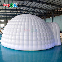 SAYOK US Spot prix d'usine 16.5ft 5m de diamètre tente dôme gonflable Igloo de neige gonflable avec lumières LED pour la fête