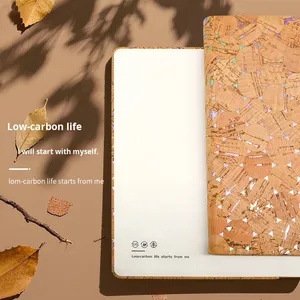 Nouvel ensemble de carnets de notes A5 écologiques en liège pour le bureau, personnalisable avec logo - Bloc-notes en gros pour le commerce international - Product Image 4