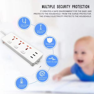 Multiprise <span class=keywords><strong>universelle</strong></span> durable avec prises US, EU, UK, AU, 3 ports USB et protection contre les surtensions à 5 prises - Product Image 3