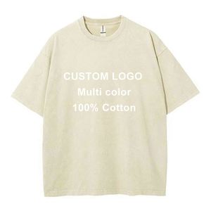Design Wholesale Men's T-<b>shirts</b> Plain Heavyweight Cotton Acid Washed T <b>Shirt</b> Custom Logo Oversized T <b>Shirt</b> Men - Product Image 5