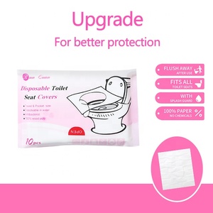 Pack de voyage OEM 10 feuilles 16 g Couvre-siège de toilette jetable en papier de pâte à papier pour l'apprentissage de la propreté des enfants - Product Image 4