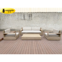 Hangkai teck/bois/meubles en bois hôtel/centre de villégiature/rustique/arrière-cour/balcon/salle d'exposition projet patio/jardin/extérieur mobilier canapé ensemble