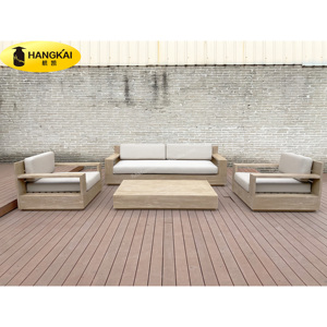 Hangkai teca/madera/muebles de madera hotel/Resort/rústico/Patio trasero/balcón/proyecto de sala de exposición patio/jardín/muebles de exterior conjunto de sofá - Product Image 3
