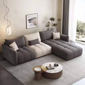 ชุดโซฟาหนังแท้สีครีมสำเร็จรูป ขายดี เหมาะสำหรับห้องนั่งเล่นขนาดเล็ก 3 ที่นั่ง - Product Image 2