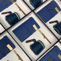 Ensemble de tasses de bureau 3 en 1 et bloc-notes A6 avec stylo en bois, idées de cadeaux promotionnels d'affaires pour Thanksgiving