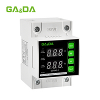Protecteur de courant de tension 40A 63A 80A 220V 230V AC monophasé Intelligent réglable sur et sous le relais de dispositif de réinitialisation