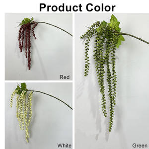 Feuillage suspendu artificiel de haute qualité en mousse verte et rouge Amaranthus pour mariage, remise de diplôme, fête des mères, Pâques, Noël - Product Image 5