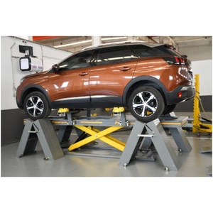 Equipo de Reparación de Automóviles con Banco Hidráulico de Acero Inoxidable, Máquina para Chasis de Automóviles con Elevador de Tijera y Dos Torres de Tracción - Product Image 1