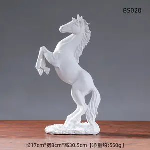 新しいヨーロピアンスタイルのクリエイティブなホームリビングルームデスクトップ装飾装飾品樹脂工芸品馬の置物像