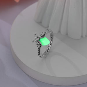 MULA 쥬얼리 세트-실버 925 빛나는 반딧불 참 반지 귀걸이 실버 종교 의식을위한 목걸이 팔찌 - Product Image 3