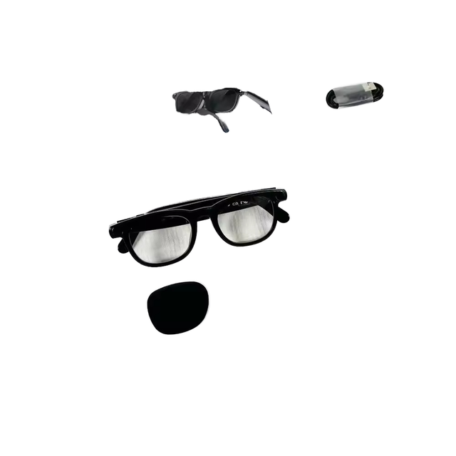ZY-V3 Fashion Glasses 1080P HD Camera Business AI Real-Time Translation AI Assistant for Magnetic Charging Speaker Music