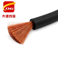 Câble de soudage flexible 10~240mm² en cuivre pur à 99,95% avec fils fins torsadés de 0,20mm, câble de batterie en caoutchouc, fournisseur OEM ODM d'usine