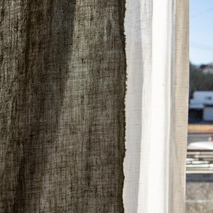 Clot 100% Linen <b>Curtains</b> Light Filtering <b>Curtains</b> Natural Color Block <b>Window</b> <b>Curtains</b> Europe Woven Solid Embroidered Custom Size - Product Image 5