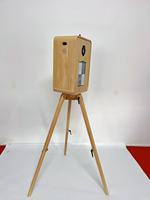 Photomaton instantané en bois à une face (piétements pliables ODM/OEM) – Haute qualité, prix usine, hauteur réglable, compatible appareil photo reflex