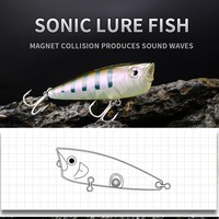 Leurre artificiel flottant Whopper Plopper Popper 60mm 7.0g en ABS pour pêche en surface, eau douce et salée, rivière, lac, ruisseau