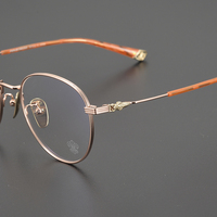 Monture de lunettes de vue ultra-légère et tendance, ovale, transparente, bleue, fine, pour femmes aux petits visages, idéale pour la lecture sur ordinateur, orange