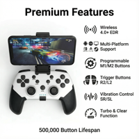 YJT-CJP2036 Joystick Gamepad Smart Multi-Platform Wireless Game Controller dengan Turbo untuk PC Android IOS- Ramah Lingkungan Ergonomis