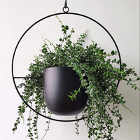 FANGSHENG Pot de fleurs suspendu moderne noir écologique réglable minimaliste en céramique pour plafond XXL pour extérieur