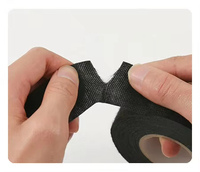 Ruban adhésif isolant en feutre de polyester noir, résistant à la chaleur, simple face, pour faisceaux de câbles électriques