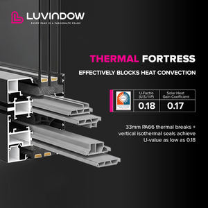 Vloer tot plafond vaste panoramaraam, groot gehard glas, geluidsisolatie, minimalistisch design voor villa, modern huis - Product Image 6