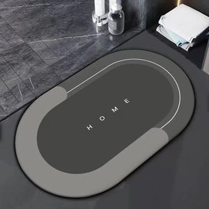 <b>Absorbent</b> <b>Bath</b> <b>Mat</b> with Fast Water Absorption Anti-Slip Rubber Bottom & PET Friendly Polyester Fabric for Home & Hotel Use - Product Image 1