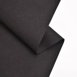 BLACK AMARA STOCK Wholesale 0.6mm Microfiber Fabric Double Sided Suede Pu Synthetic Leather Fabrics For Shoe Bag