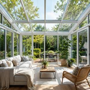 Véranda en aluminium et verre pour patio, espace de vie extérieur toute l'année, serre, solarium, salle de jardin, taille personnalisée, OEM - Product Image 6