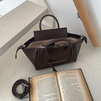Nouveau Sac Bandoulière de Luxe en Cuir Véritable de Haute Qualité, Sac à Main Tendance avec Motif Visage Souriant, Grande Capacité, Sac à Bandoulière Simple pour Femme