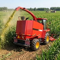 Nouvelle Conception 2026 Grande Machine Agricole Autopropulsée Rouge pour la Récolte de Fourrage/Grains/Maïs/Ensileuse/Fourrage, Moteur 400 CV Haute Performance