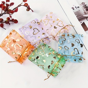 Moon Star Organza Bijoux Bonbons Sacs <span class=keywords><strong>Pochette</strong></span> de Couleur Aléatoire Cadeau Sac à Cordon pour la Fête de Noël Faveurs <span class=keywords><strong>Mariage</strong></span> Saint Valentin - Product Image 6