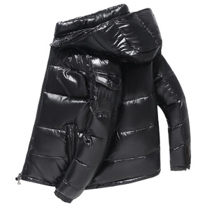 Nuova Giacca Puffer Invernale da <span class=keywords><strong>Uomo</strong></span> TN Designed con Logo Personalizzato Taglie Forti Lucida Tinta Unita Calda Oversize Casual - Product Image 3