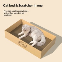 Conlun Boîte à gratter pour chat écologique à 2 niveaux, en carton ondulé robuste, double face, motif à carreaux