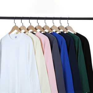 Fabricante de Ropa LMT2056, <span class=keywords><strong>Camisetas</strong></span> Personalizadas de <span class=keywords><strong>Manga</strong></span> <span class=keywords><strong>Larga</strong></span> 100% Algodón, 260g, Talla <span class=keywords><strong>3XL</strong></span>, <span class=keywords><strong>Camisetas</strong></span> para <span class=keywords><strong>Hombre</strong></span> de Talla Grande - Product Image 1