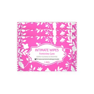 Kunden spezifische Yujie Wipes 100% natürliche Damen hygiene Single Women Intimate Wipes Feminine Wipes