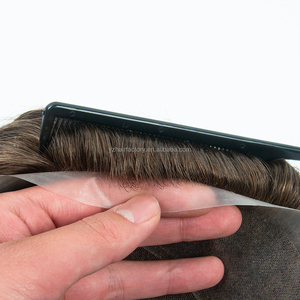 Tupé para Hombre de Encaje y PU, Pelucas Transpirables para Hombre, Prótesis Capilar Masculina, Peluca de Cabello Humano 100% Natural, Piezas de Cabello para Hombre - Product Image 6