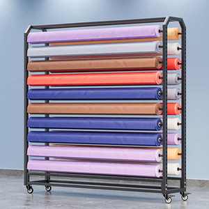 Di chuyển một mặt dệt hiển thị đứng siêu thị giá cho khăn trải bàn lưu trữ thẻ màu mẫu móc áo vải hiển thị đứng - Product Image 5